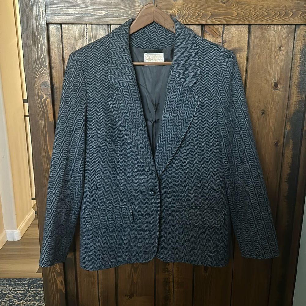 Pendleton 100% Pure Virgin Wool Single Button Blazer, Size 10